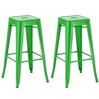 Juego de 2 Taburetes de Bar Joshua Metal 43x43x76 cm