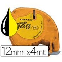 Cinta Dymo 12mm x 4mt para Letratag