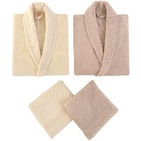 Conjunto Familiar de Albornoz y Toallas (4 Piezas)