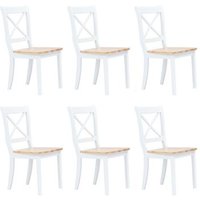 Sillas de Comedor de Madera Maciza Vidaxl (Paquete de 6) Sillas de Comedor de Madera Maciza Vidaxl (Paquete de 6)