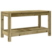 Banco de Jardín de Madera Maciza de Pino 82,5x35x45 cm