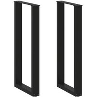 Patas de Mesa de Centro Forma U 2 uds Acero 40x(100-101)cm Vidaxl