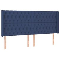 Cabecero Cama Con Orejas De Tela 203x16x118/128 Cm Cfw735451 Cabecero Cama Con Orejas De Tela 203x16x118/128 Cm Cfw735451