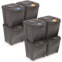 Prosperplast Sortibox 100l Cubos De Reciclaje Plástico (Pack de 4)