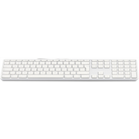 Teclado USB Fuente Grande 110 Teclas Azerty con cable y 2x USB, cubierta superior de aluminio