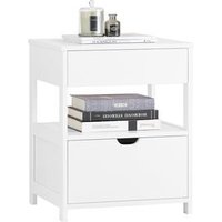 Sobuy Mesa Auxiliar "Frg258-ii-w" Con 2 Cajones