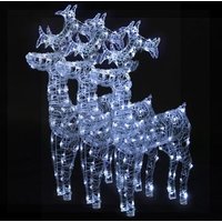 Adorno de Reno de Navidad Acrílico Vidaxl (3 Unidades)