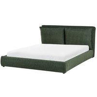 Cama Moderna 160 X 200 Cm con Cabecero Tapizado y Acolchado