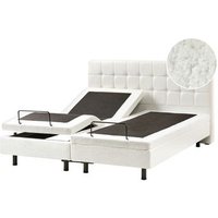 Cama Ajustable Eléctricamente Bouclé 160 X 200 Cm Duke
