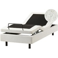 Cama Articulada Eléctrica Moderna con Mando a Distancia Ajustable, Sin Cabecero, 80x200 cm, Duke