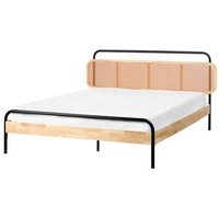 Cama Con Somier Moderna Cabecero Trenza Vienesa Madera De Caucho Boussicourt