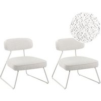 Conjunto de 2 Sillones Tapizados de Tela Sin Reposabrazos