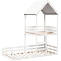 Cama Con Techo Madera Maciza De Pino 90x200 Cm Vidaxl