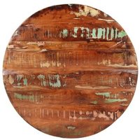 Tablero de Mesa Redondo Madera Maciza Reciclada Ø 70x3.8 Cm
