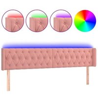 Cabecero con LED de terciopelo 203x16x78/88 cm