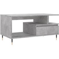 Mesa De Centro Madera Contrachapada Gris Hormigón 90x49x45 Cm
