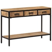 Mesa Consola de Madera Maciza de Mango 100x35x70 cm