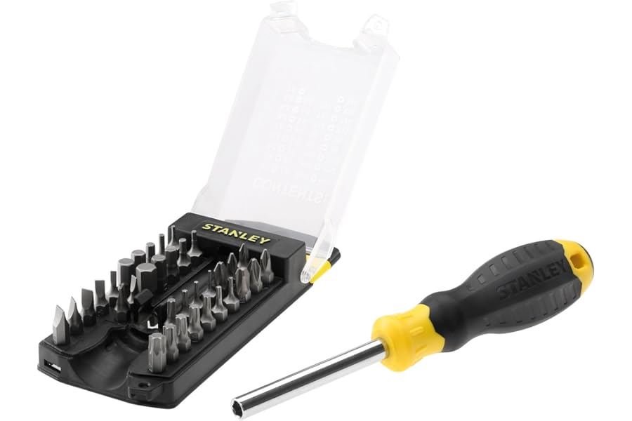 STANLEY STHT0-70885 Destornillador Multipuntas con Mango Bimaterial y Cabeza Magnética