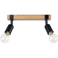 Sollux Zuca Lámpara de Techo E27 Madera Negra