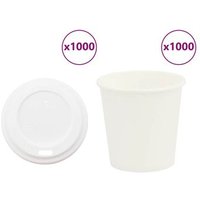 Vasos De Papel Para Café Con Tapa 4oz 100ml 1000 Uds Marca Vidaxl