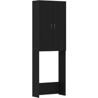 Mueble para Lavadora Roble Negro 64x25,5x190 Cm