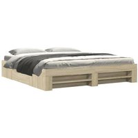 Estructura de Cama 200x200 cm Roble Sonoma Estructura de Cama 200x200 cm Roble Sonoma
