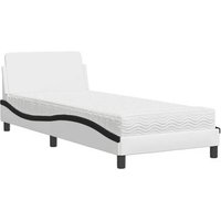 Cama Individual 90x190 cm con colchón de cuero sintético CFW78676