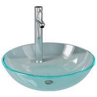 Lavabo con grifo y tapón de VIDAXL
