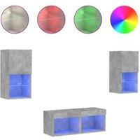 Mueble de TV para Pared con Luces LED Vidaxl