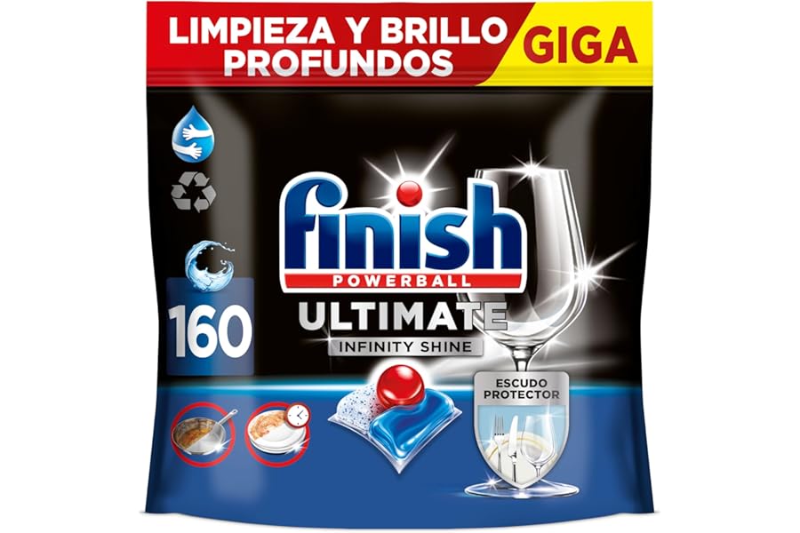 Finish Powerball Ultimate Infinity Shine Pastillas para Lavavajillas
