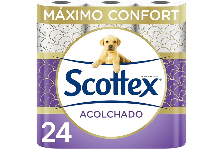 Scottex Acolchado Papel Higiénico Seco 24 Unidades