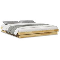 Estructura de cama 180x200 cm de madera maciza de roble Vidaxl