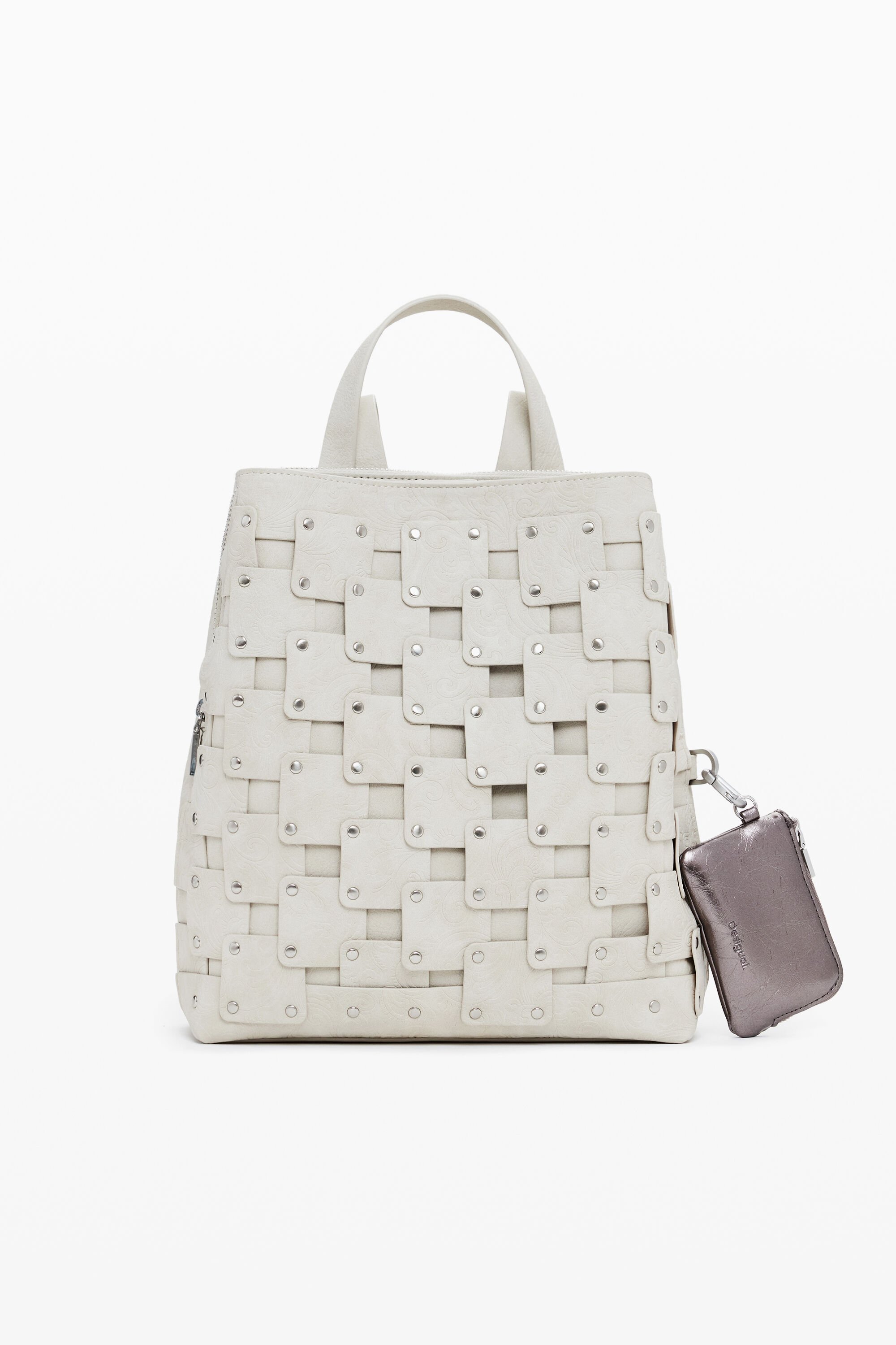 Desigual Mochila Parches Efecto Piel Mediana