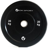 Disco Olímpico Bumper Halterofilia 20kg Viok Sport