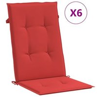 Cojín Silla de Jardín Respaldo Alto 120x50x3 cm (6 uds)