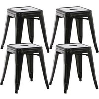 Juego de 4 Taburetes Metálicos Estilo Industrial M10_001805