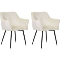 Juego de 2 Sillas de Comedor de Terciopelo Jasmin