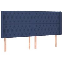 Cabecero con orejas de tela Vidaxl 183x16x118/128 cm