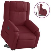 Sillón Reclinable Manual Elevable Textil Tinto Sillón Reclinable Manual Elevable Textil Tinto