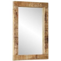 Espejo de Vidrio y Madera Maciza de Mango 70x50 cm Espejo de Vidrio y Madera Maciza de Mango 70x50 cm