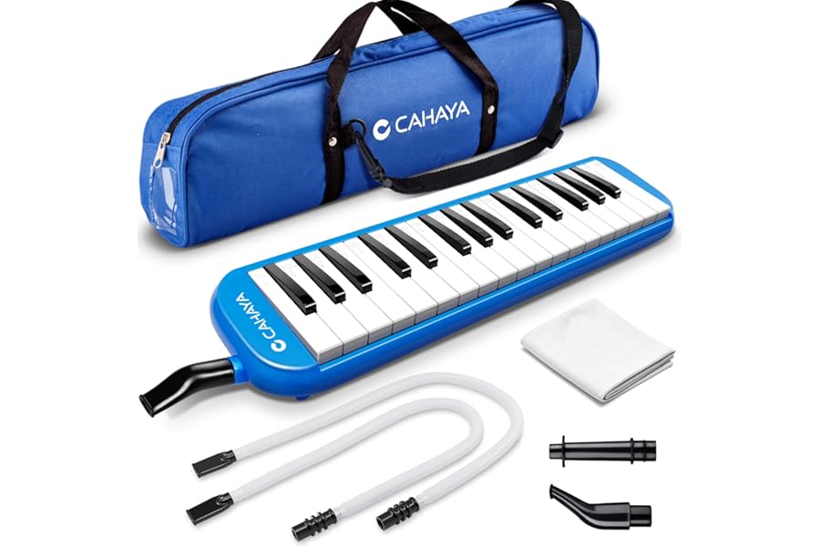 Melódica CAHAYA, Piano de Viento con 32 Teclas, Incluye Tubo de Soplado, Boquilla y Bolsa de Transporte
