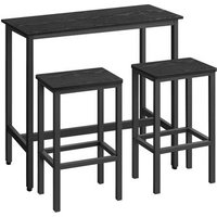 Conjunto de Mesa Alta y 2 Taburetes Estilo Industrial