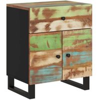 Mesita De Noche Madera Reciclada Y Contrachapada