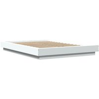 Estructura de cama con LED de madera Ingeniería 140x190 cm