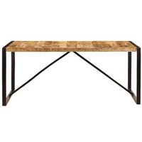 Mesa de Comedor de Madera Maciza de Mango 180x90x75 cm