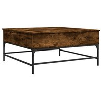 Mesa de Centro de Madera y Metal Roble Humo 95x95x45 Cm Mesa de Centro de Madera y Metal Roble Humo 95x95x45 Cm