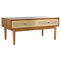 Mesa de centro Dkd Home Decor Abeto Ratán
