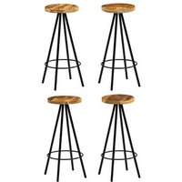 Pack 4 Taburetes Cocina Madera Maciza de Mango