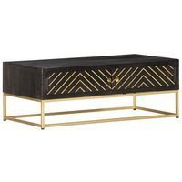 Mesa de Centro de Madera Maciza de Mango 90x50x35cm