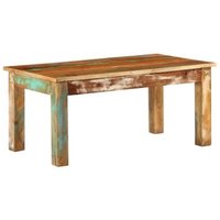 Mesa de centro de madera maciza reciclada 100x55x45 cm